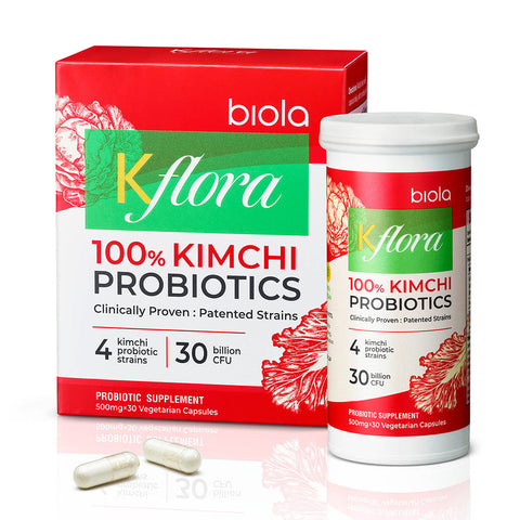 [3 Pack] Kflora 100% KIMCHI PROBIOTICS (500mg 90 Capsules)